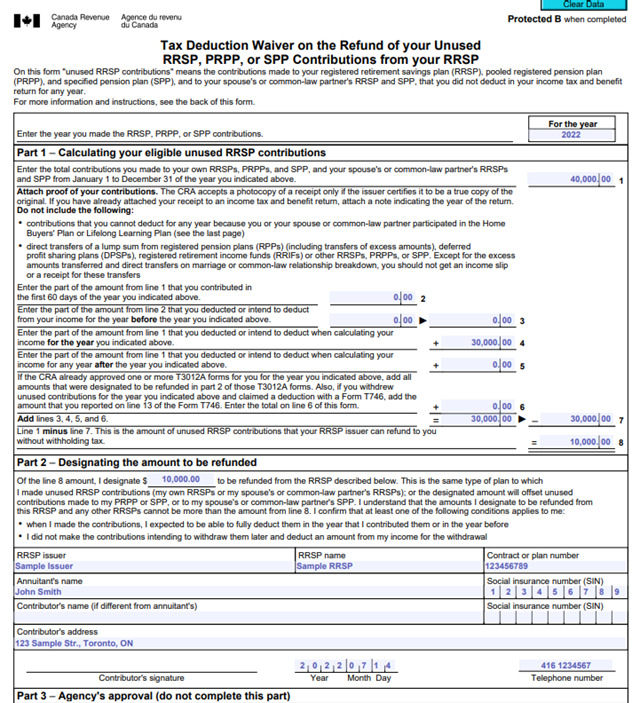 T3012A Form